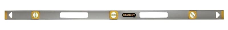 STANLEY 42-076 I-Beam Level, 48 in L, 3-Vial, 1-Hang Hole, Non-Magnetic, Aluminum, Silver – image 1