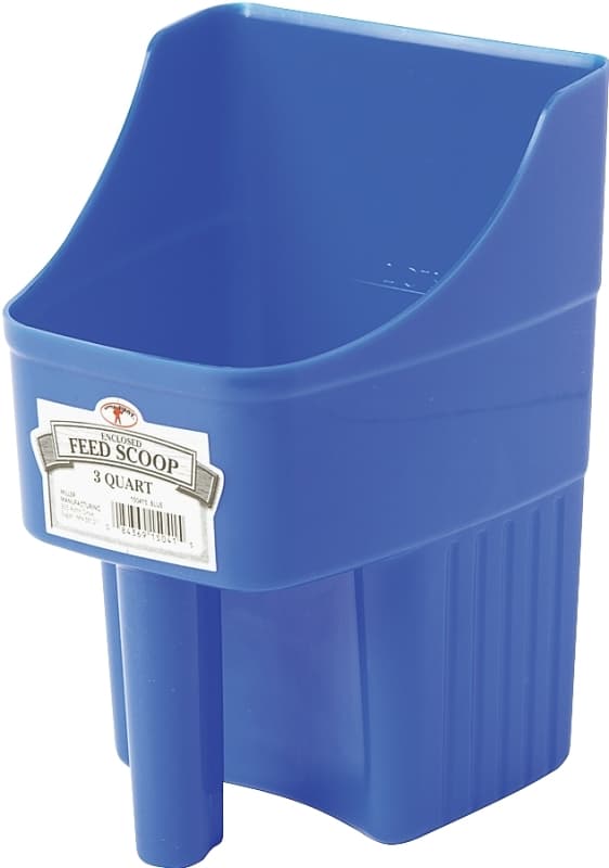 Little Giant 150415 Feed Scoop, 3 qt Capacity, Polypropylene, Blue, 6-1/4 in L – image 1