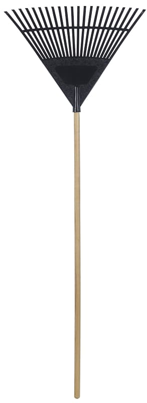 Garant 80842 Leaf Rake, Poly Tine, 22-Tine, Hardwood Handle, 48 in L Handle – image 1
