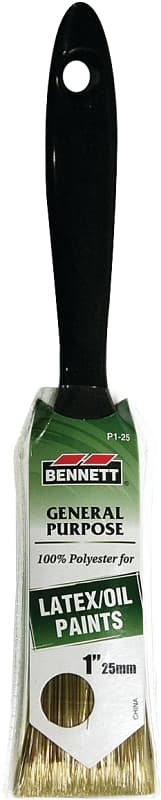 Bennett P1-25 Paint Brush, 1 in W, Polyester Bristle – image 1