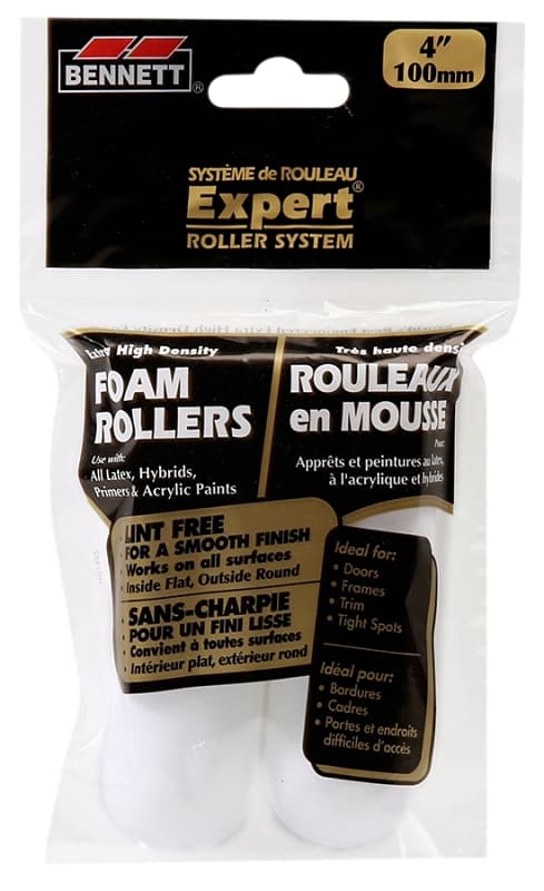 Bennett 2X4 RND FM Roller Refill, 100 mm L, Foam Cover – image 1