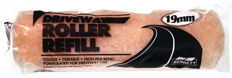 Bennett DVR-9 Roller Refill, 19 mm Thick Nap, 240 mm L, Fabric Cover – image 1