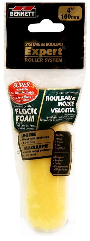 Bennett 4 FLOCK FM Roller Refill, 100 mm L, Flock Foam Cover – image 1