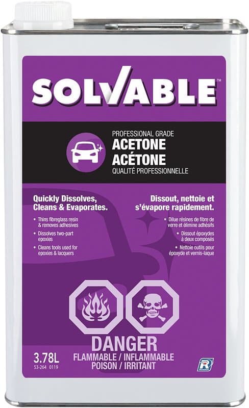 Solvable 53-264 Acetone, Liquid, Pungent, 3.78 L – image 1