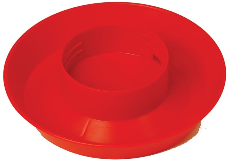 Little Giant 740 Poultry Waterer Base, 6 in Dia, 1-1/2 in H, 1 qt Capacity, Polystyrene, Red – image 1