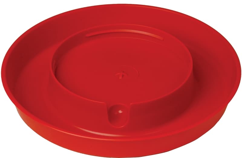 Little Giant 750 Poultry Waterer Base, 9 in Dia, 1-1/2 in H, 1 gal Capacity, Polystyrene, Red – image 1