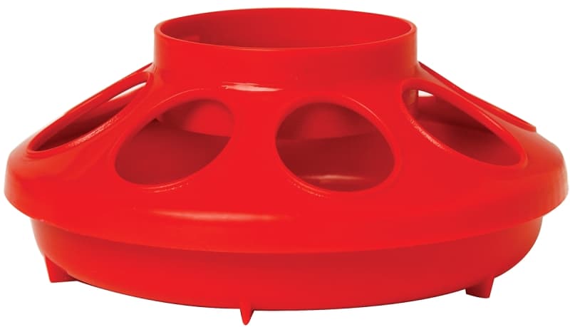 Little Giant 806RED Feeder Base, 1 qt Capacity, 8-Opening, Polypropylene, Red – image 1