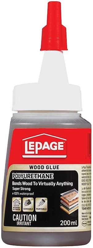 LePage 1980354 Wood Glue, Light Amber/Yellow, 200 mL Bottle – image 1