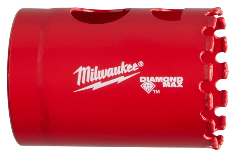 Milwaukee Diamond Plus 49-56-5620 Hole Saw, 1-1/4 in Dia, 1-1/2 in D Cutting, 5/8-18 Arbor, 4 TPI – image 1