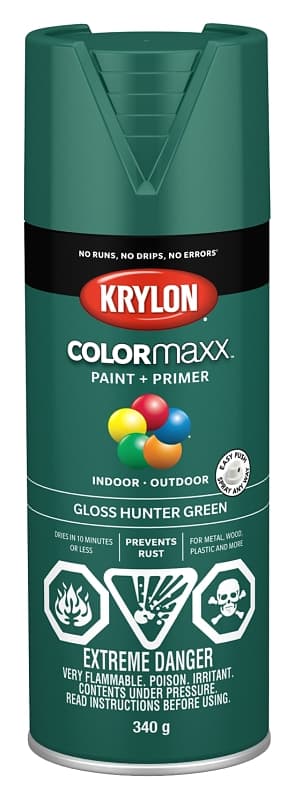 Krylon 455230007 Enamel Spray Paint, Gloss, Hunter Green, 12 oz, Can – image 1