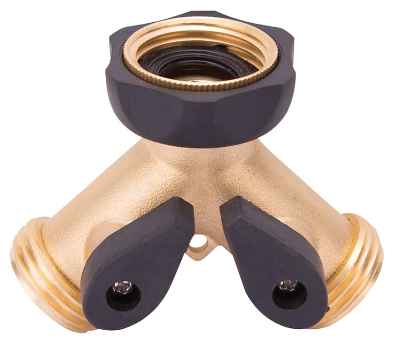 Landscapers Select GB9105A3L Y-Connector, Female and Male, Brass, Brass, For: Garden Hose and Faucet – image 1
