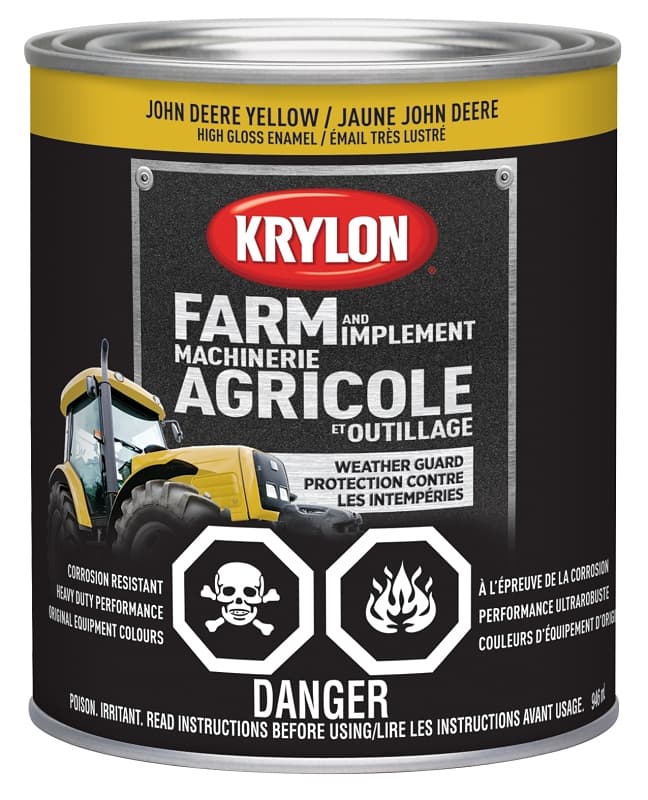 Krylon 2025 Farm Equipment Paint, John Deere Yellow, 32 oz – image 1