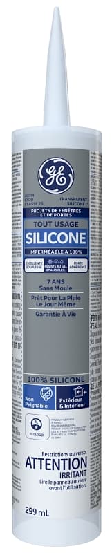 GE Silicone I SE1184 Sealant, Clear, 30 min Curing, 10.1 oz – image 1