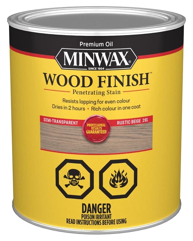 Minwax 701004444 Interior Wood Stain, Rustic Beige, Liquid, 1 qt – image 1