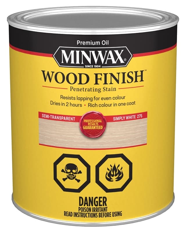 Minwax Wood Finish CM7005244 Stain, Simply White, Liquid, 1 qt – image 1