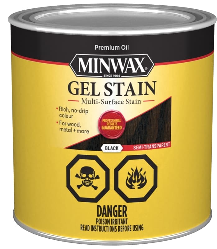 Minwax 660920000 Gel Stain, Black, Liquid, 1 qt, Can – image 1