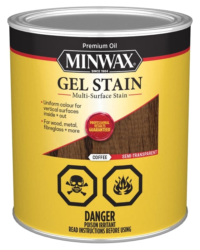 Minwax 660910000 Gel Stain, Coffee, Liquid, 1 qt, Can – image 1