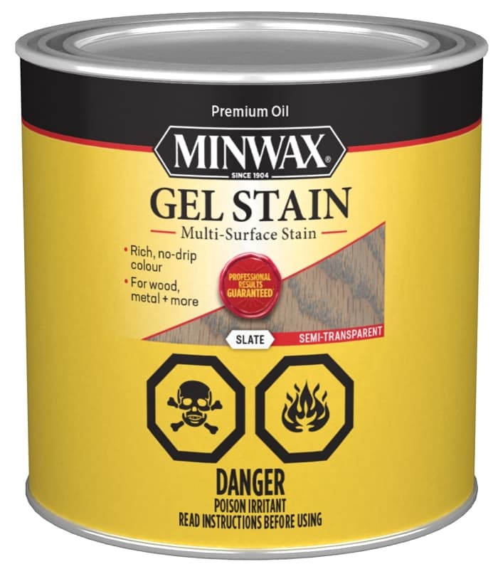 Minwax CM2161204 Gel Stain, Slate, Liquid, 0.5 pt – image 1