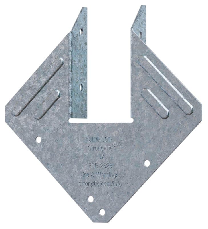 Simpson Strong-Tie H1A Hurricane Tie, 5-1/4 in L, 5-1/4 in W, Steel, Galvanized – image 1