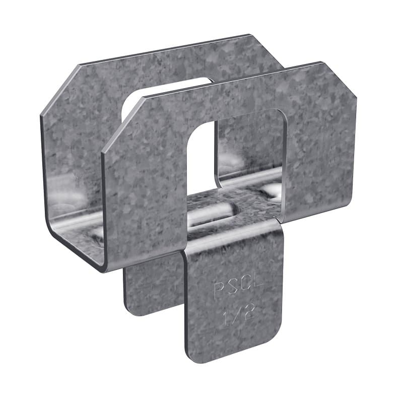Simpson Strong-Tie PSCL 1/2-R50 Panel Sheathing Clip, 20 ga Thick Material, Steel, Galvanized – image 1