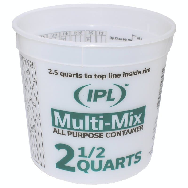 Leaktite #5M3 Multi-Mix Container, 2-1/2 qt, HDPE, Clear – image 1