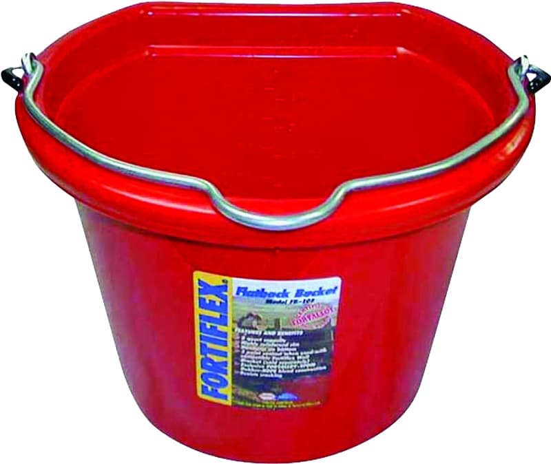 Fortex-Fortiflex FB-108 Series FB-108R Bucket, 8 qt Volume, Rubber/Polyethylene, Red – image 1