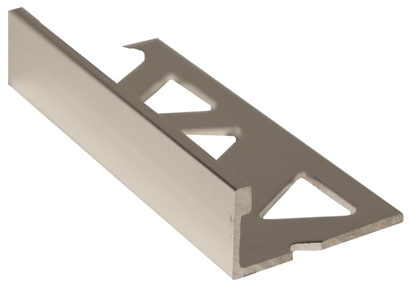 Shur-Trim ET2151BCL08 Flat Tile Edge, 8 ft L, 3/8 in W, Aluminum, Clear – image 1