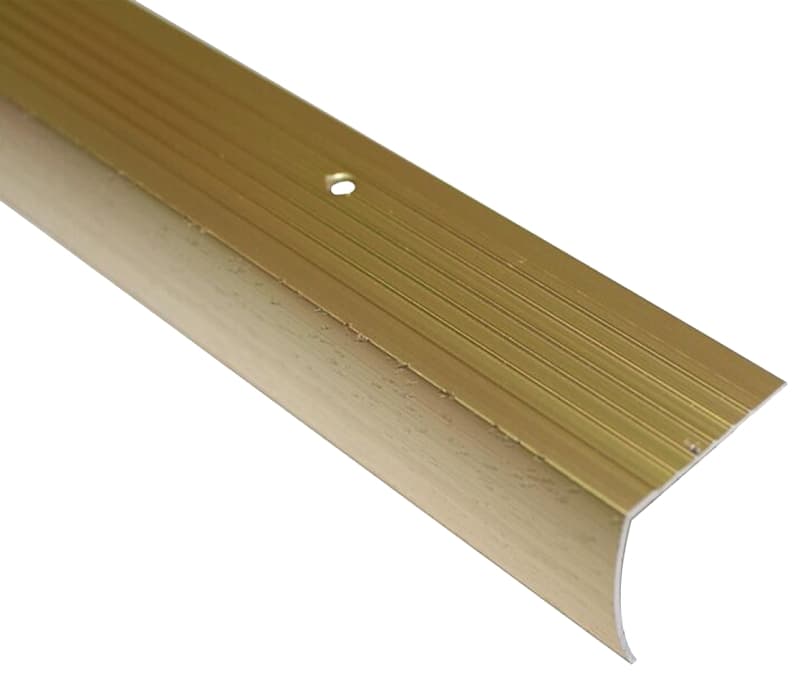 Shur-Trim FA2184HGA06 Stair Nose Moulding, 6 ft L, 1-1/8 in W, Aluminum, Hammered Gold – image 1