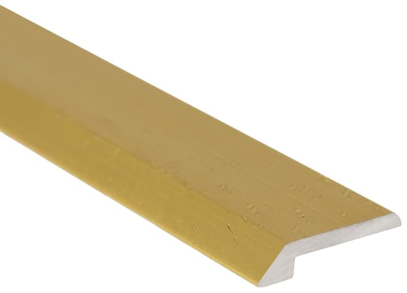Shur-Trim FA1142HGA03 Seam Binder, 3 ft L, 1-1/4 in W, Flat Surface, Aluminum, Gold – image 1