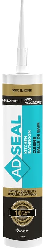 Adfast 4801 304ML Kitchen and Bath Sealant, Translucent, 304 mL, Cartridge – image 1