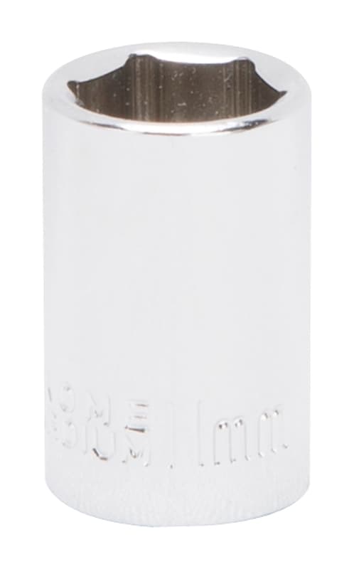 Vulcan MT6490221 Drive Socket, 11 mm Socket, 1/4 in Drive, 6-Point, Chrome Vanadium Steel, Chrome – image 1