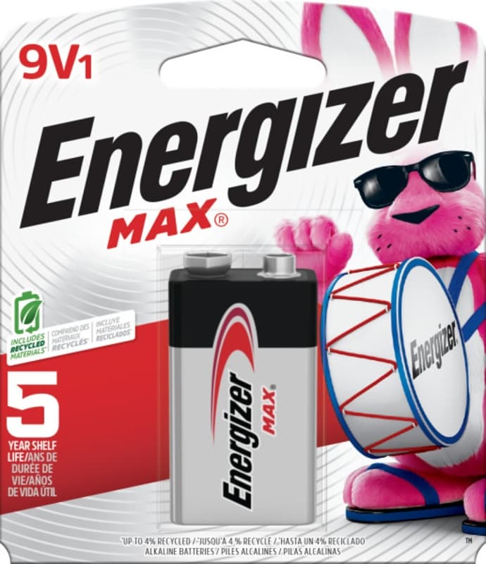 Energizer 522BP Battery, 9 V Battery, Alkaline, Manganese Dioxide, Zinc – image 1