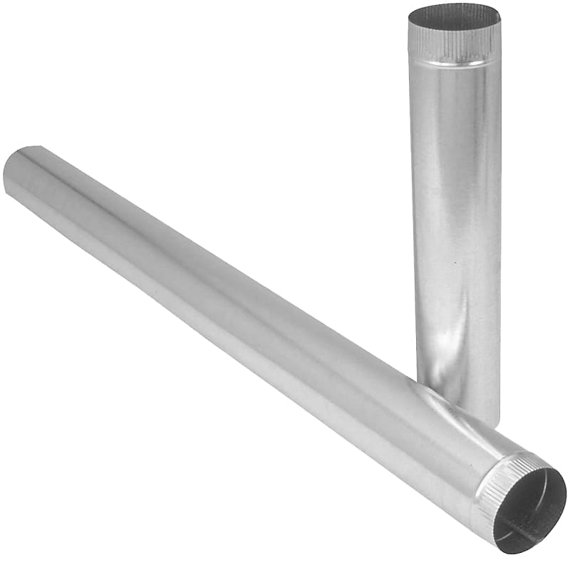Imperial GV0381 Duct Pipe, 6 in Dia, 24 in L, 30 Gauge, Galvanized Steel, Galvanized – image 1
