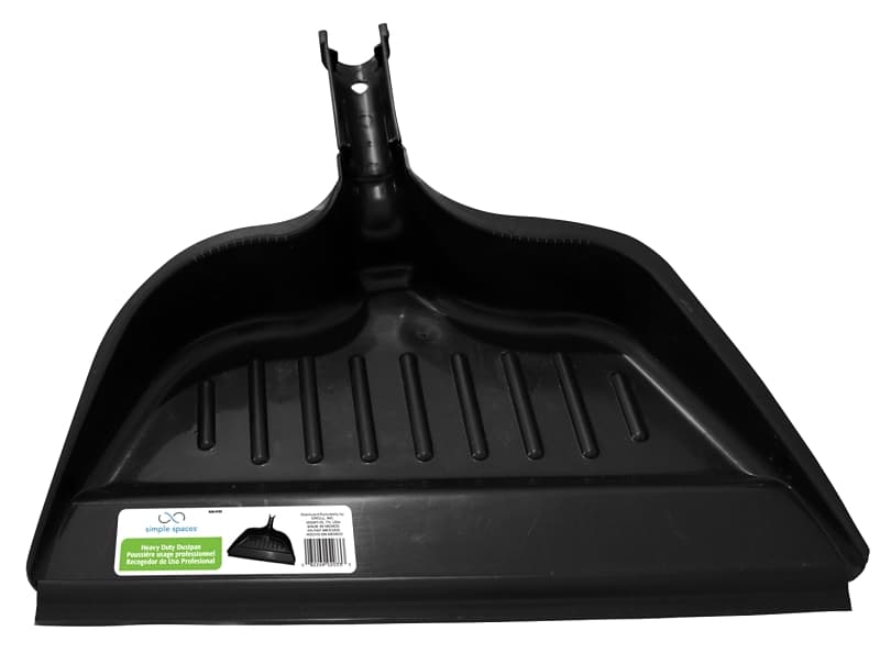 Simple Spaces 2033 Snap-On Dustpan, 12.75 in L, 14.75 in W, Recycle Polypropylene, Gray, Rubber Lip – image 1