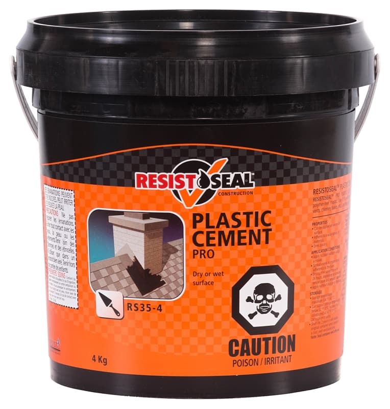 Resistoseal 53012 Pro Plastic Cement, Black, Liquid, 9 lb – image 1