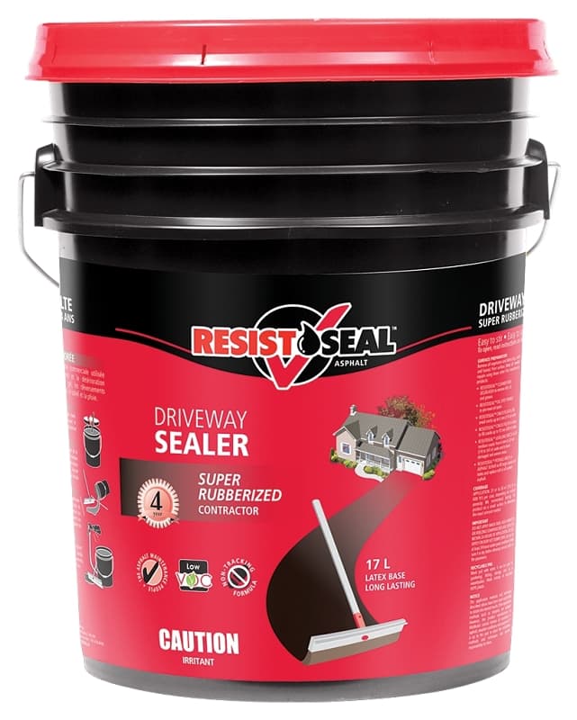 Resistoseal 50103/50000 Asphalt Driveway Sealer, Liquid, Black, 17 L Pail – image 1