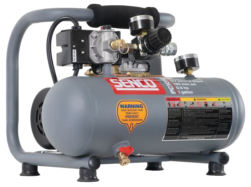 Senco PC1010 Air Compressor, Tool Only, 1 gal Tank, 0.5 hp, 115 V, 125 psi Pressure, 0.7 scfm Air – image 1