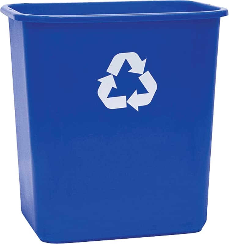 United Solutions ECOSense WB0084 Recycling Waste Basket, 7 gal Capacity, Plastic, Blue – image 1