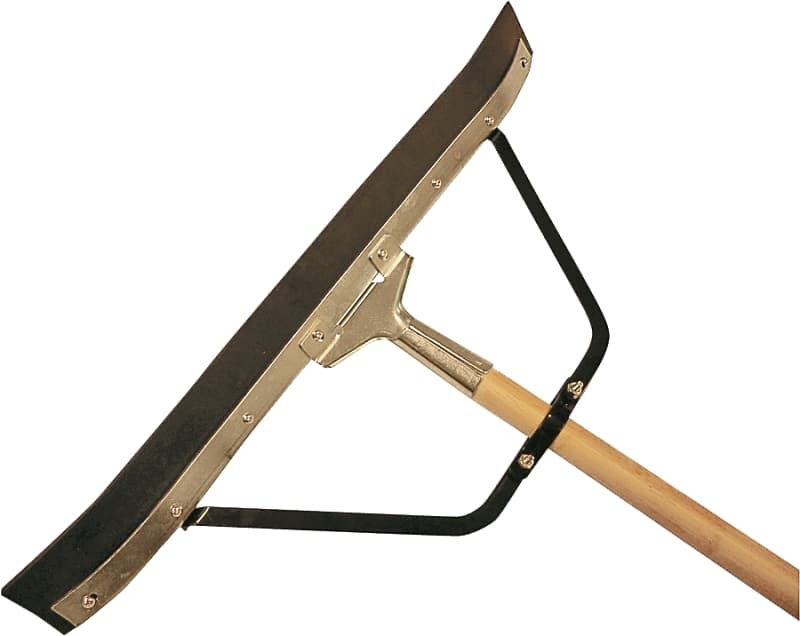 Simple Spaces 93450 Floor Squeegee, 24 in Blade, Curved Blade, Rubber Blade, Hardwood Handle, Black – image 1