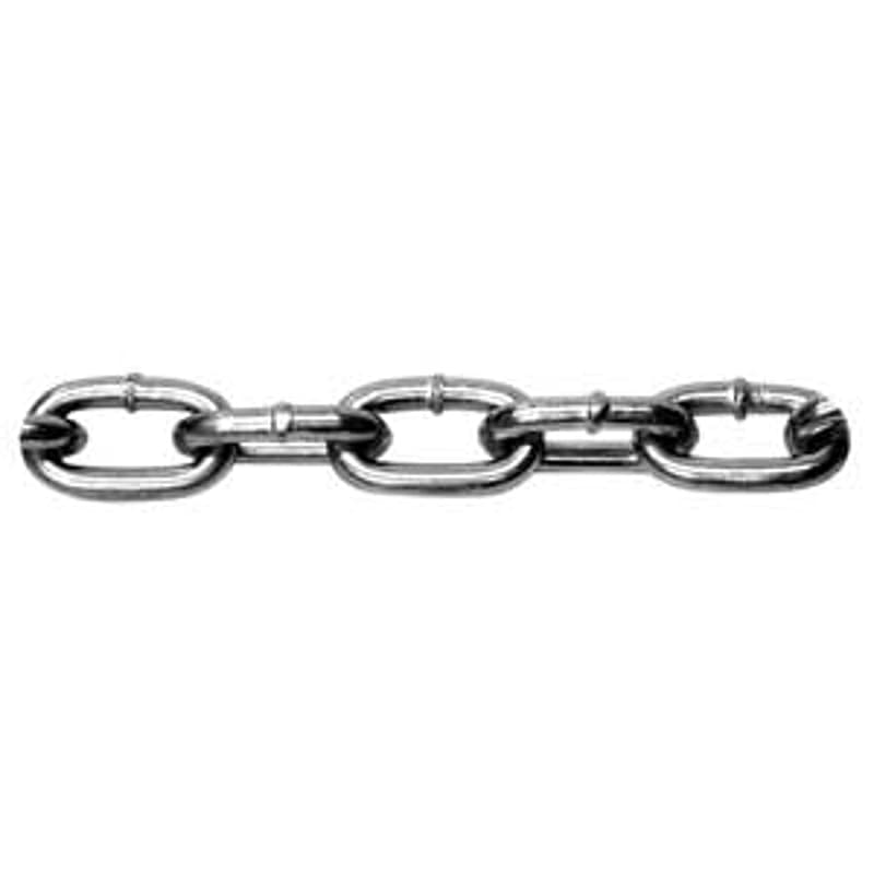 Ben-Mor 52021 Proof Coil Chain, 150 ft L, 30 Grade, Carbon Steel, Galvanized – image 1