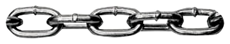 Ben-Mor 52022 Proof Coil Chain, 100 ft L, 30 Grade, Carbon Steel, Galvanized – image 1