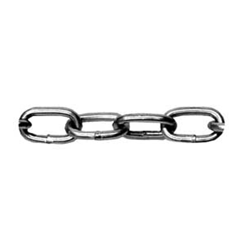 Ben-Mor 51035 Passing Link Chain, #2/0, 120 ft L, 450 lb Working Load, Steel, Zinc – image 1