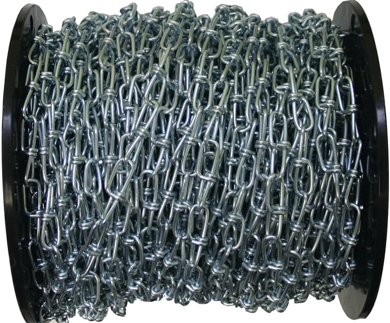 Ben-Mor 51145 Double Loop Chain, #1, 125 ft L, 155 lb Working Load, Steel, Zinc – image 1