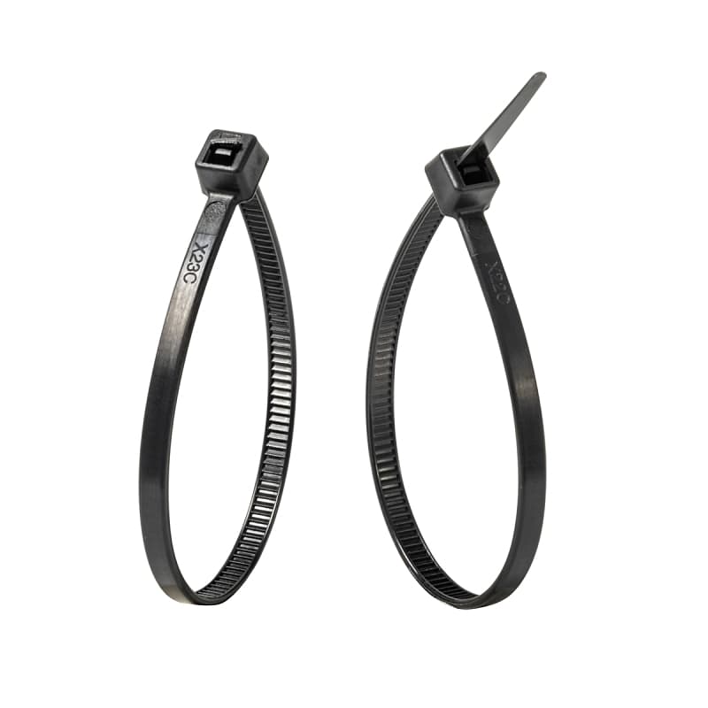 Gardner Bender 46-206UVB Cable Tie, Double-Lock Locking, 6/6 Nylon, Black – image 1