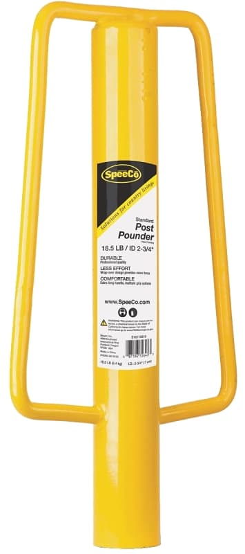 SpeeCo S16110510 T-Post Pounder, Metal, Yellow – image 1
