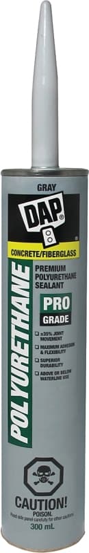 DAP 74816 Polyurethane Adhesive, Gray, 2 to 4 days Curing, 40 to 110 deg F, 300 mL Cartridge – image 1