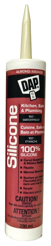 DAP 73448 Sealant, Almond, 24 hr Curing, -35 to 140 deg F, 300 mL Cartridge – image 1