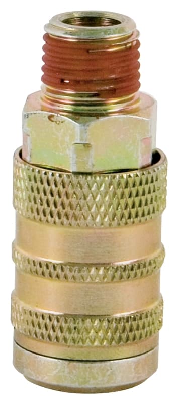 Bostitch IC-14M Hose Coupler, 1/4 x 1/4 in, MNPT, Steel, Plated – image 1
