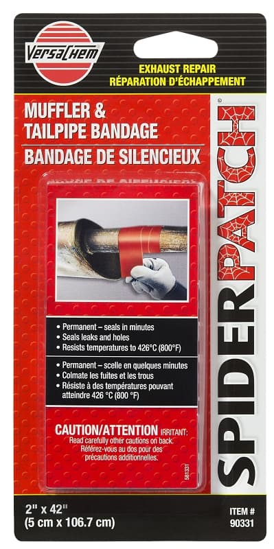 Permatex 90331 Muffler and Tailpipe Bandage, 2 in W, 42 in L, White, 800 deg F – image 1
