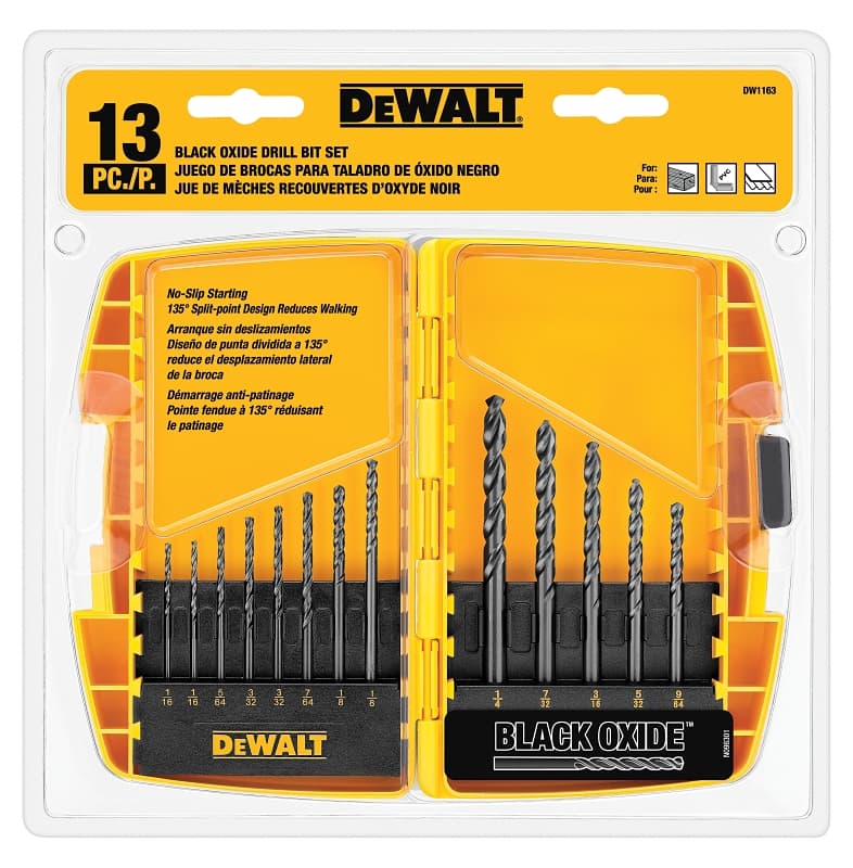 DEWALT DW1163 Drill Bit Set, 13-Piece, Black Oxide – image 1